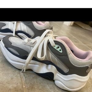 Adidas Blue and Pink Sneakers